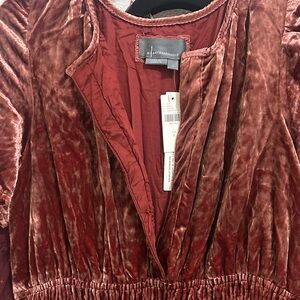Anthropologie Somerset maxi Velvet Dress 
deep auburn. Reg $180